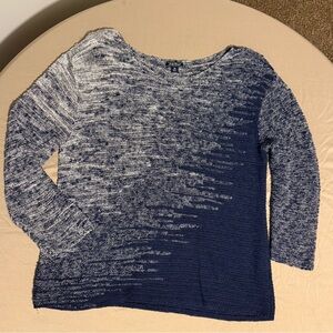 Blue, silver sweatshirt. Brand is Lucky. Size Medium.